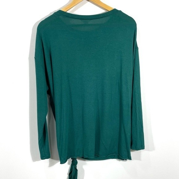Caslon Green Dolman Sleeve Tie Front Sweater - Picture 10 of 10